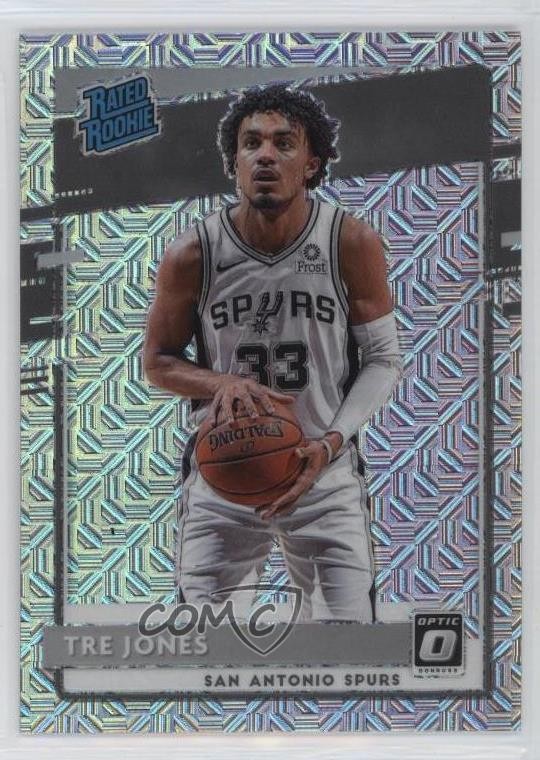 2020-21 Panini Donruss Optic Rated Choice Prizm Tre Jones #188 Rookie RC 0y59