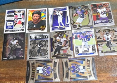 Panini Donruss Topps NFL Ravens Card Lot Lamar Jackson Derrick Henry 12 Cards