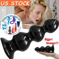 MONSTER BIG LARGE BEADS ANAL BUTT PLUG DILDO SUCTION CUP SEX TOYS FOR WOMEN/MEN
