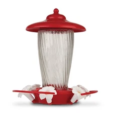 Pennington Red Glass Hummingbird Bird Feeder, 32 oz. Capacity, 2 Pack