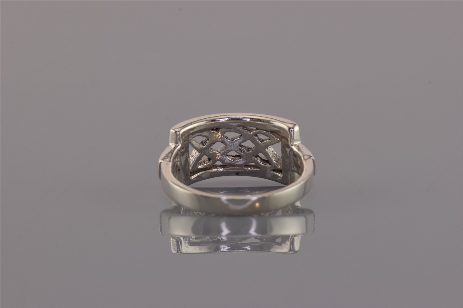 Sterling Silver Framed Rectangular Celtic Tribal … - image 4