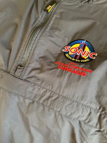 2006 SONIC Chicago National Convention Windbreaker Jacket Hooded Gray Large - product listing photo