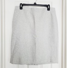 J.Crew Mercantile Wool Blend Pencil Skirt Gray Professional Career Size 10