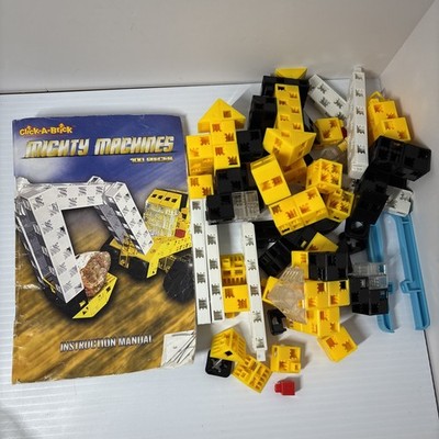 Click-A-Brick Mighty Machines Replacement Pieces and Manual No Box Building Toy