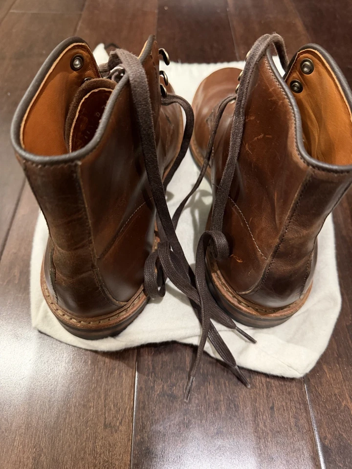 Allen Edmonds Higgins Mill 男式 11 码棕色皮革带鞋树和包 — 第 3/4 张图片