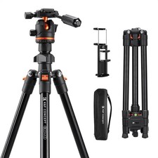 K&F CONCEPT 71" Compact Camera Tripod Travel Tripod for iPhone DSLR Mirrorless
