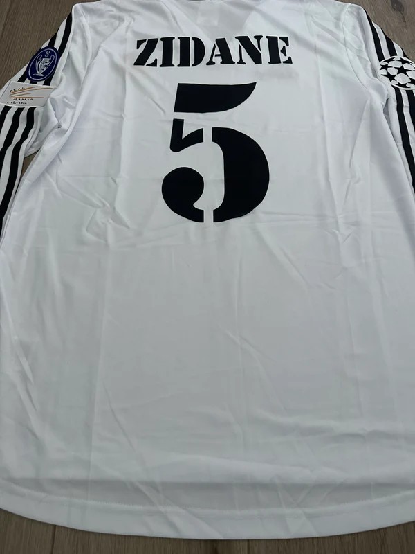Real Madrid 2002 Home Jersey Zidane #5 Long Sleeves UCL Final | eBay