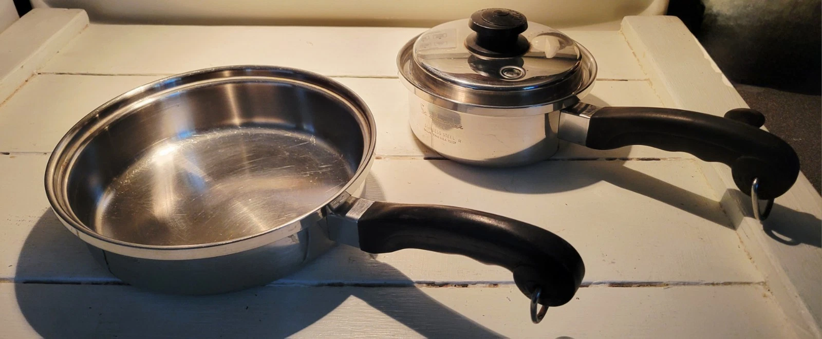 Vintage SaladMaster 9" Skillet & 7" Pot W/ VAPOLid T304S
