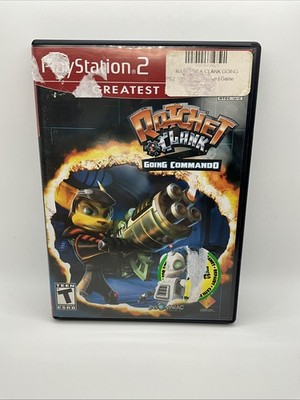 PLAYSTATION 2 - RATCHET & CLANK: GOING COMMANDO Game, Case, And Reg Card