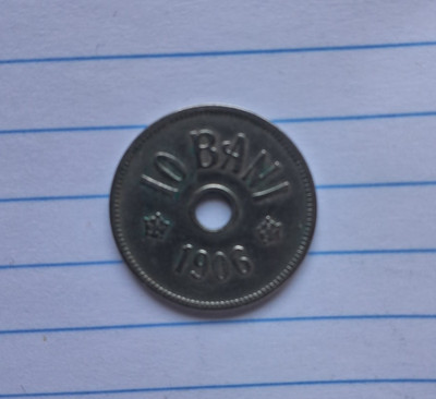 Romania 10 Bani KM# 32 Coin Carol 1 Copper Nickel Leu currency 