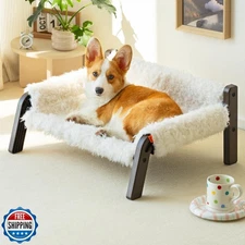 MEWOOFUN Raised Pet Bed, Elevated Cat and Dog Couch - Small (Up to 44 lbs), I