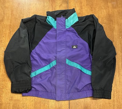 Vintage 80s Woolrich Windbreaker Jacket Large Colorful Purple Blue Neon | eBay