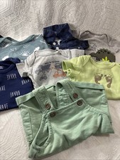 Pk Of 7 One Piece 0-3 Months Boys Outfits With Different Patterns