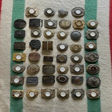 Vintage Belt Buckles WESTERN OIL GAS NAVAJO NATIVE