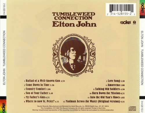 Elton John - Tumbleweed Connection (CD, Album, RE, RM) (Mint (M)) - 3167454214 - Picture 3 of 5