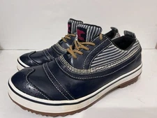 Sorel Tivoli Low Duck Boots Rain Waterproof Blue White Winter Shoes Women Size 8