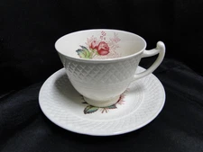 Copeland Spode's Mansard Lady Anne, Pink Roses: Cup & Saucer, 2 7/8", As Is