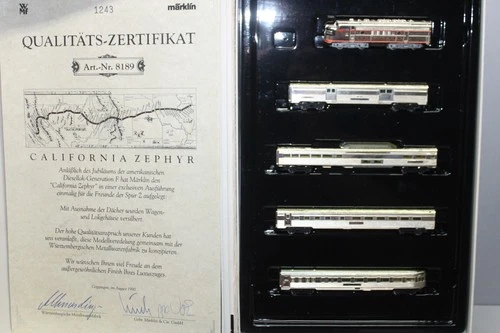 Märklin 8189 Mini-Club US Diesel Locomotive California Zephyr, Z Scale, OVP