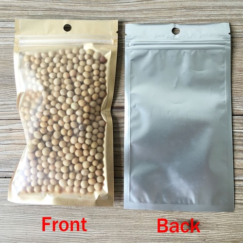 100 Pcs Matte Aluminium Foil Bags Resealable Food Grade Seal Zip - Foto 7