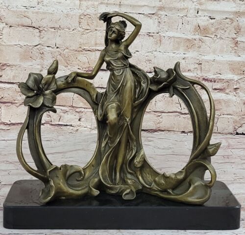 Signed Original Awakening Lady Renown Artist Kassin Bronze Sculpture Figurine - Afbeelding 1 van 10