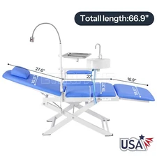 Ergonomic Dental Folding Portable Chair+ LED Light Adjustable Height and Angle