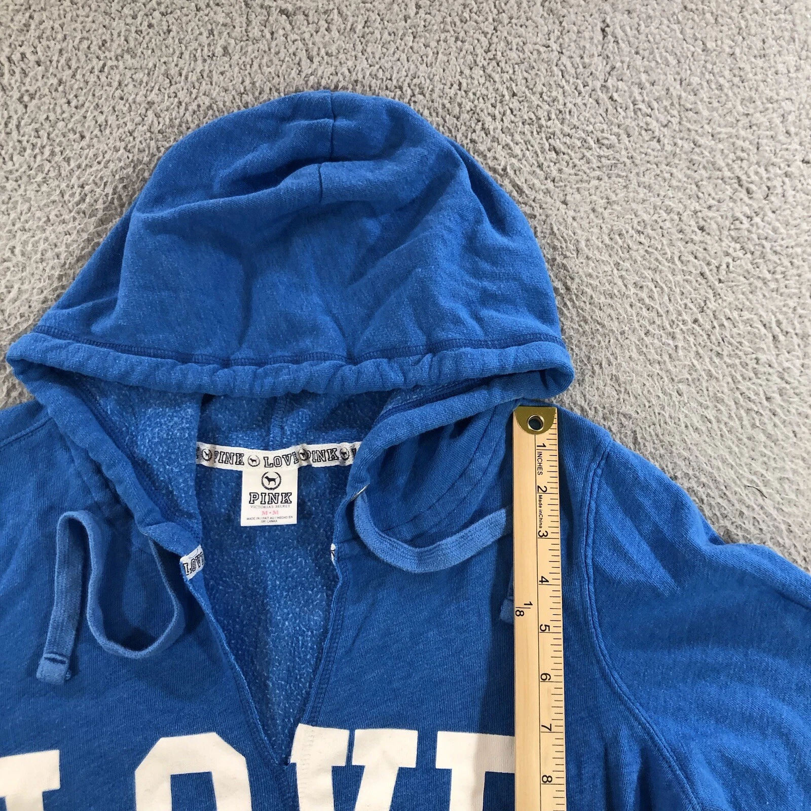 UNDERCOVER felpa con cappuccio rosa victoria secret donna M blu Spell Out pullover sottile