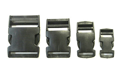 20 mm 25 mm 40 mm 50 mm schwarz Kunststoff seitliche Entriegelungsschnallen für Gurttaschen Riemen