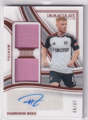 Panini Immaculate Premier League 2023-24 No DA-HR Harrison Reed Patch Auto 18/99