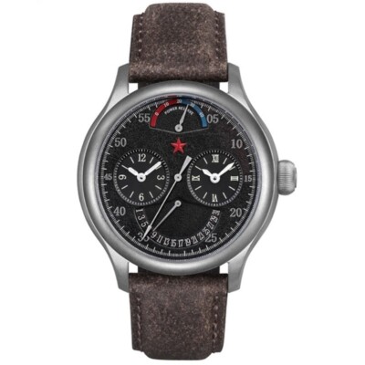 Black 1963 GMT Dual Time Zone With Seagull ST2545 Movement Calendar Pilot Watch