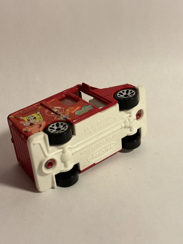 1999 Matchbox Delivery Service Spongebob Squarepants RED 1:68 Diecast 2.5" TRUCK - Image 4 of 4