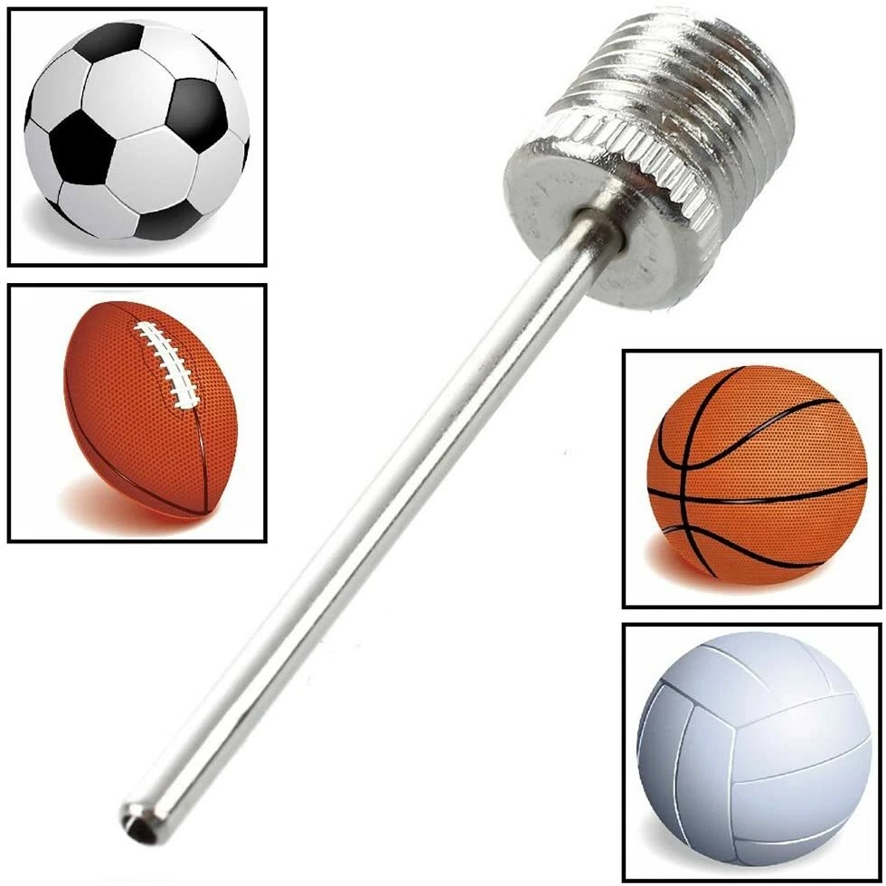 10 Aghi Per Pompa Aria In Acciaio Inox: Per Gonfiare Palloni Da Calcio, Basket, Rugby E Altri Sport, Con Custodia Portatile - 5