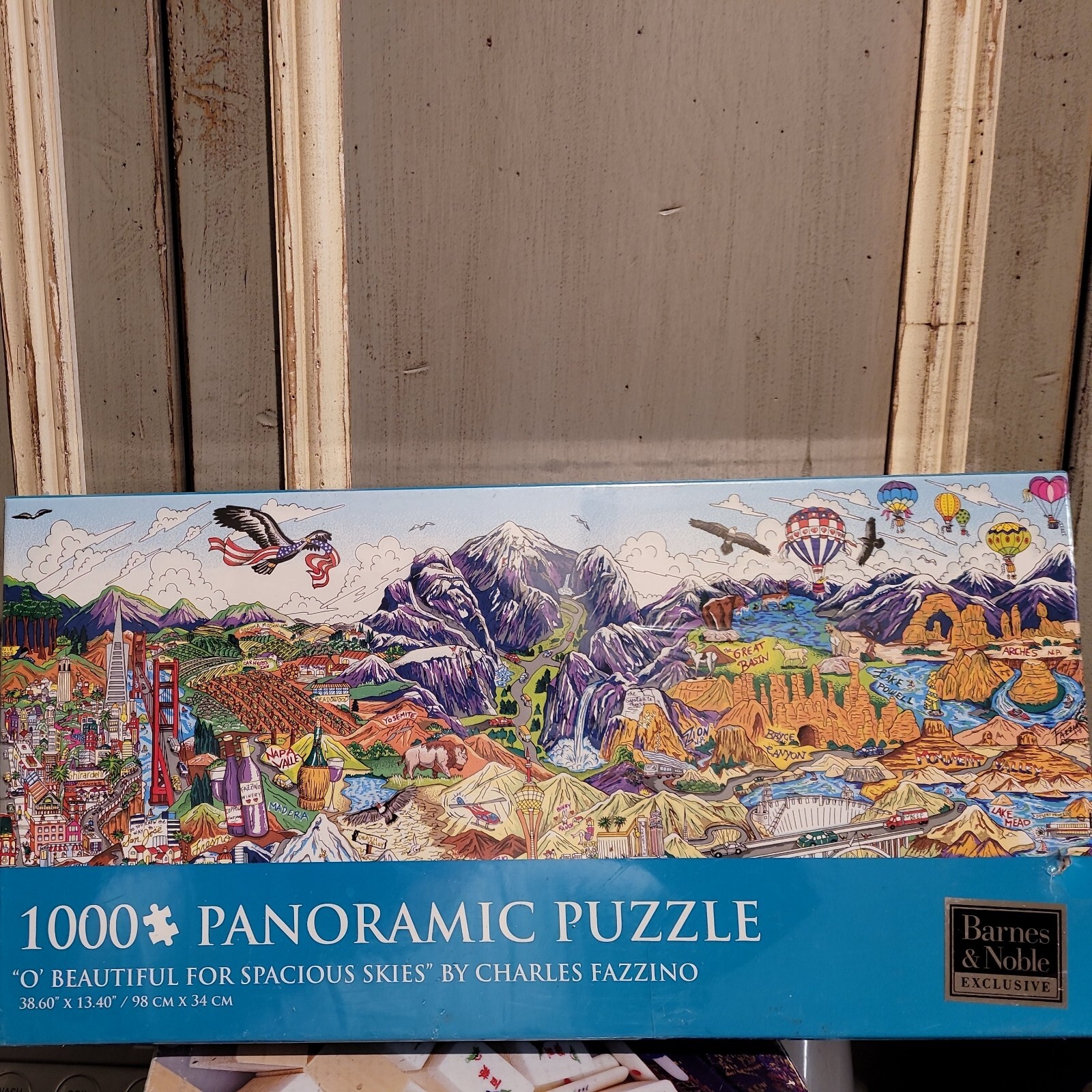 Barnes & Noble 1000 Pc Panoramic Puzzle O Beautiful For Spacious Skies
