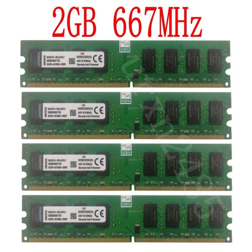 8GB 4 x 2GB / 1GB PC2-5300 DDR2-667 NON ECC Intel Desktop PC RAM Per Kingston IT - Foto 14 di 14