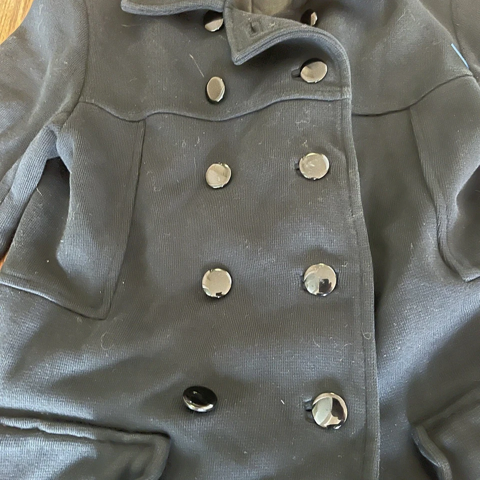 Banana Republic Jacket Women XS Black Pea Coat Blazer Double Breasted Ladies - Image 4 of 4