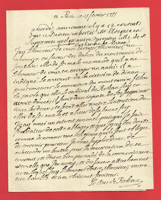 AC37-L.A.S-LOUIS MARIE BRETAGNE DE ROHAN CHABOT[DUC DE ROHAN]-DINAN-ST MALO-1755