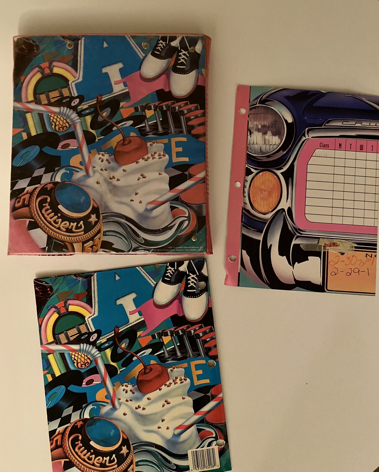 Mead 3 Ring Flapper Keeper Vintage 1980s 80s 90s 1988 Trapper Keeper W