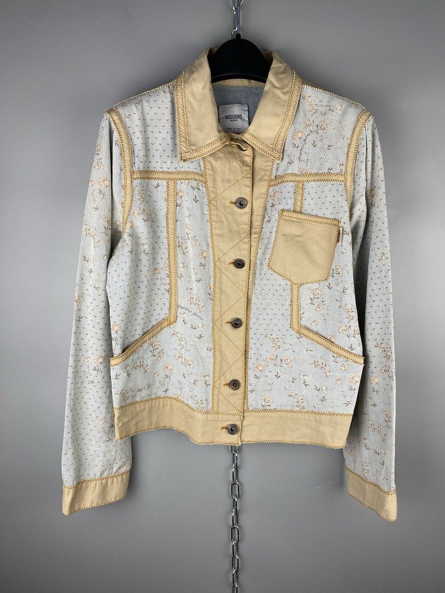 Vintage Moschino Jeans Y2k Cotton Printed Button Light Denim