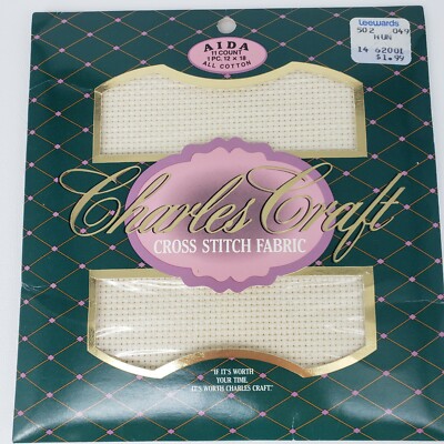 Charles Craft Cross Stitch Fabric 14ct. Natural Aida 12X18" | eBay