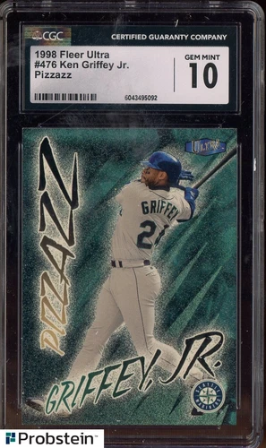1998 Fleer Ultra Pizzazz #476 Ken Griffey Jr Seattle Mariners HOF CGC 10