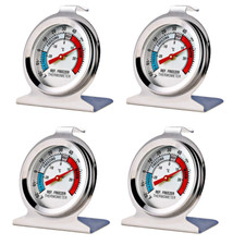 1-4Pcs Refrigerator Freezer Thermometer Large Dial Temperature Gauge for Cooking