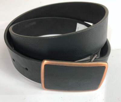 Sun & Stone Black 34/36 Faux Leather Vegan Fashion Belt  display picture 2