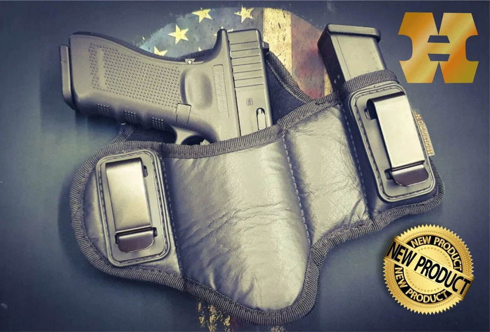 Tactical Pancake IWB Gun Holster & Magazine Pouch Houston Leather - Choose Model - Image 3 of 4