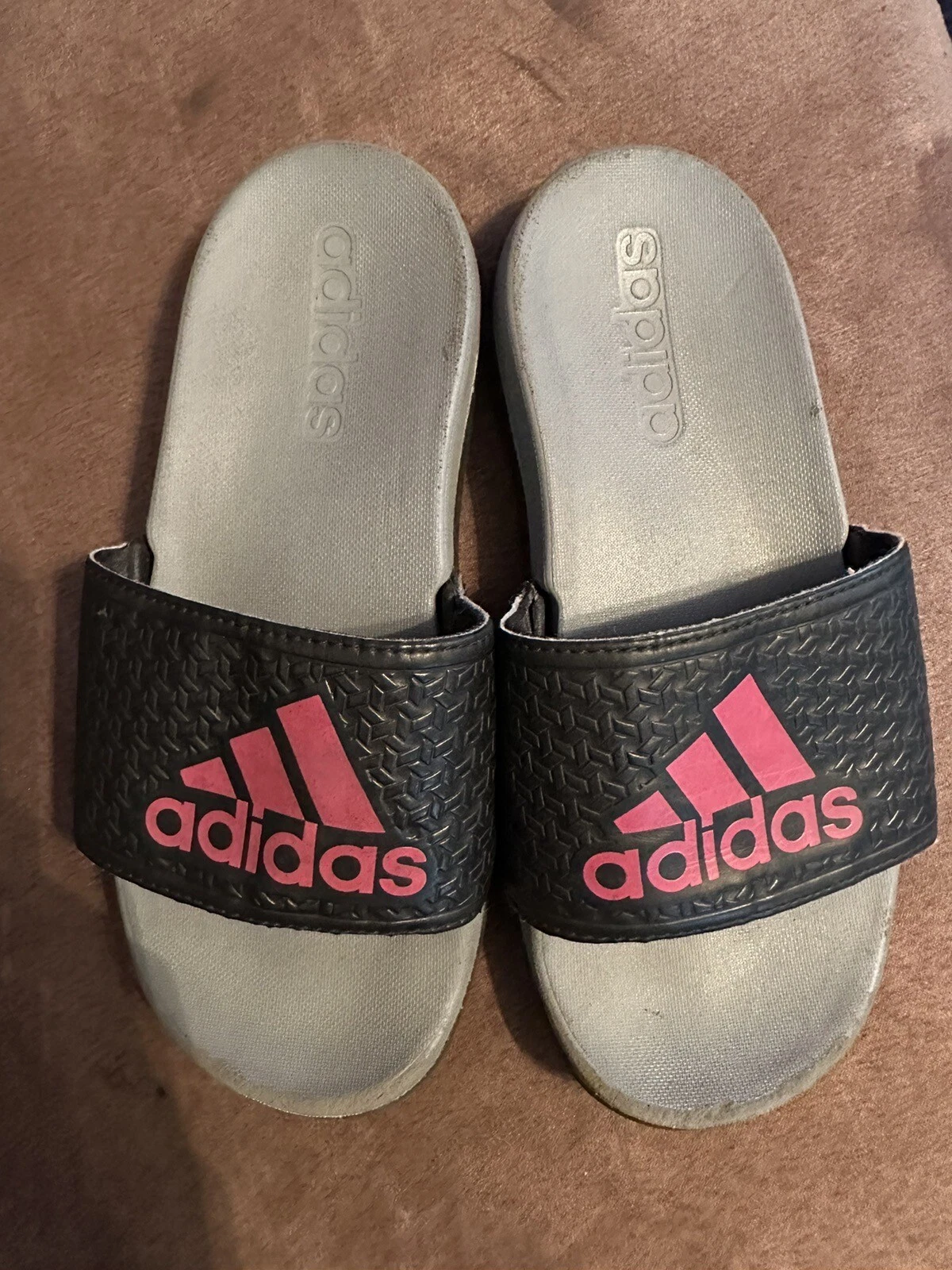 Sandali antiscivolo imbottiti Adidas taglia US 13 EU 32 neri rosa e grigi taglia US 13 EU 32