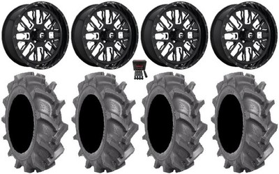 Fuel Stroke Black 20'' Wheels 33'' BKT AT 171 Tires Textron Wildcat XX