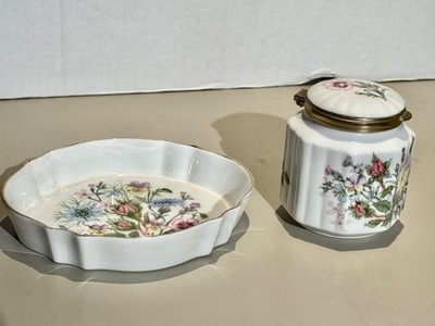 Aynsley 'Wild Tudor' Fine Bone China Deckeltopf und Tablett