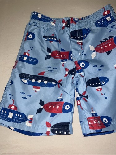 Gymboree sz 5T Fish Nautical Submarine Swim Shorts Swimwear Boardshorts - Picture 2 of 8