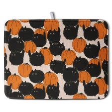 Happy Halloween Dish Drying Mat for Kitchen Counter 18" x 24", Cat