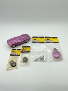 Vintage 1960s 1/32 Varney Corvette Sting Ray Slot Car Orchid Metallic Parts Lot