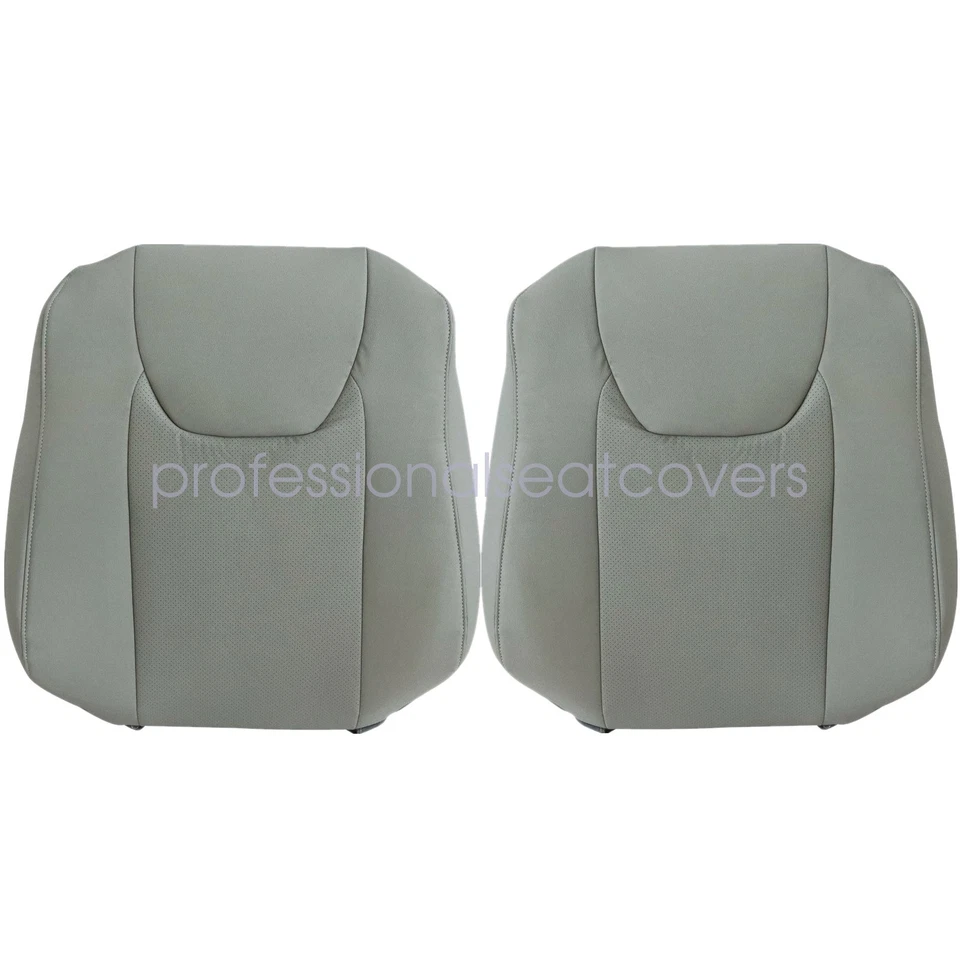 Front Bottom & Top Replacement Seat Cover Fits 2010-15 Lexus RX350 RX450h Gray - Image 3 of 4