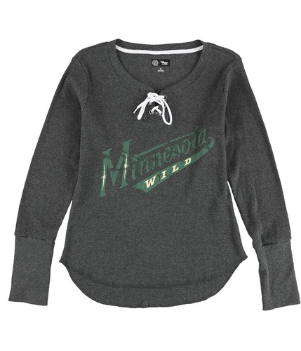 G-III Sports Womens Minnesota Wild Graphic T-Shirt, Grey, Medium